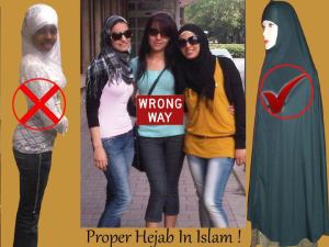 Notice the gendered racial politics going on in this hijab meme: Real live brown and black Muslim women aren't doing hijab right... but a white-faced MANNEQUIN demonstrates the pious standard that they should imitate. And, this is being circulated on the internet by Muslims, in order to instruct Muslim women how to dress. By all that is holy... you just can't make this stuff up.